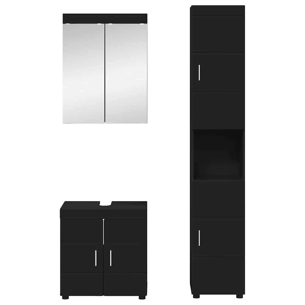 Set namještaja za kupaonicu TULUM 3 pcs Crna 60 x 34 x 63 cm
