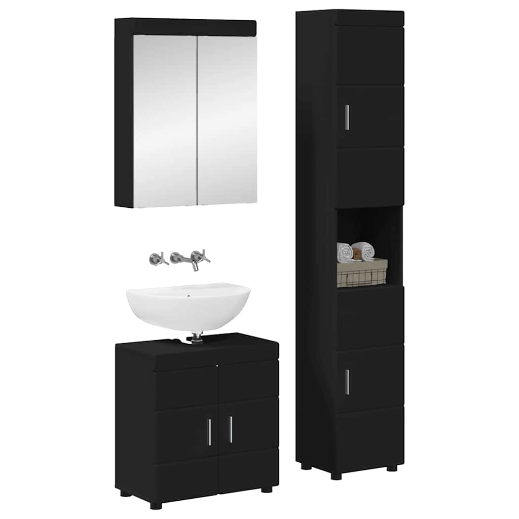 Set namještaja za kupaonicu TULUM 3 pcs Crna 60 x 34 x 63 cm