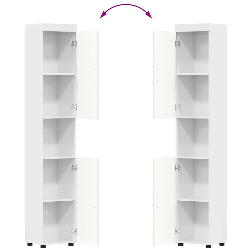 Set namještaja za kupaonicu TULUM 3 pcs Visoki sjaj bijela
