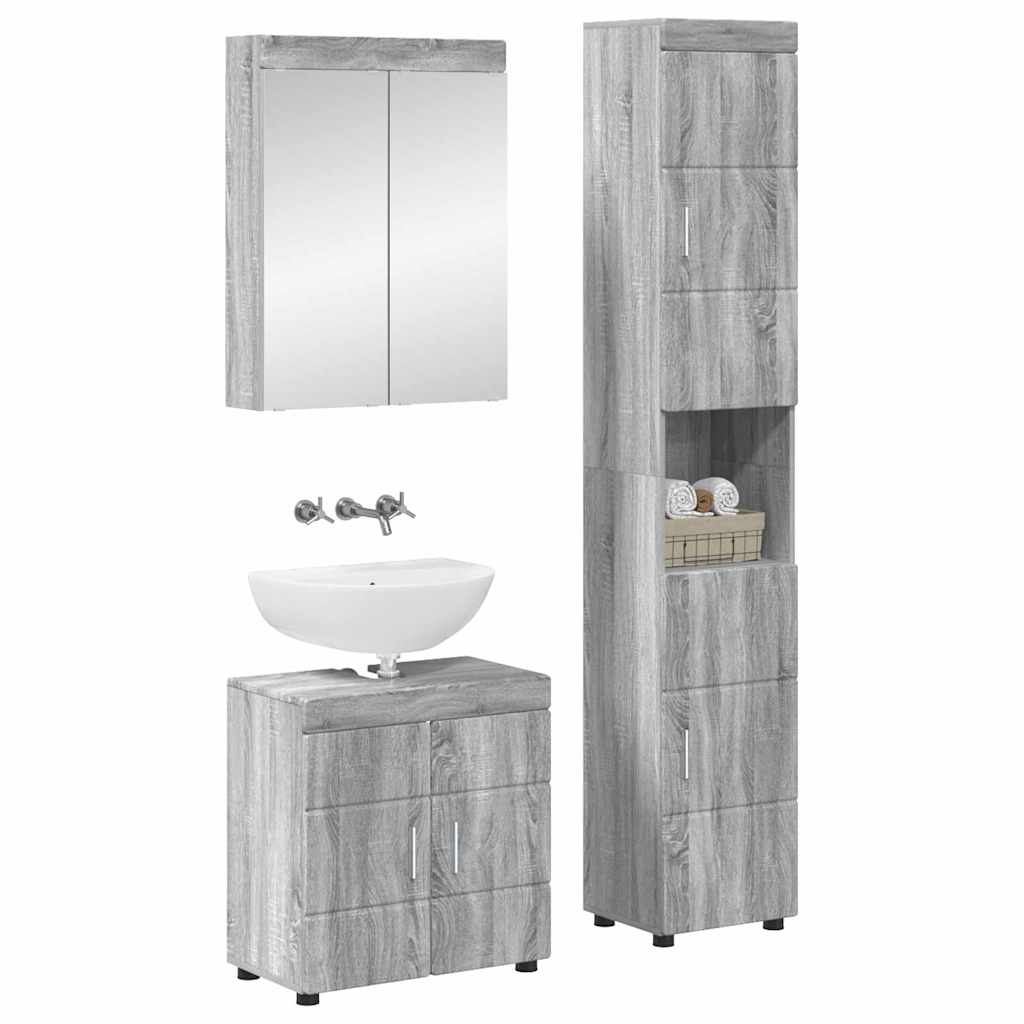 Set namještaja za kupaonicu TULUM 3 pcs Siva Sonoma