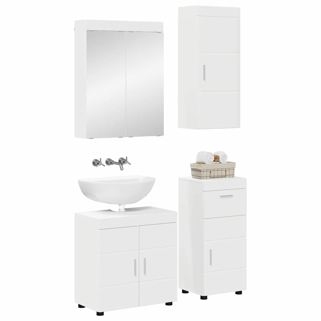 Set namještaja za kupaonicu TULUM 4 pcs Bijelo 60 x 34 x 63 cm