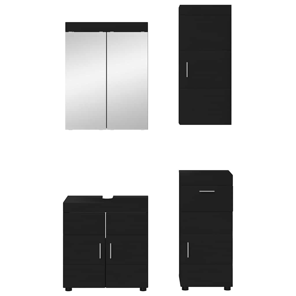 Set namještaja za kupaonicu TULUM 4 pcs Crna 60 x 34 x 63 cm