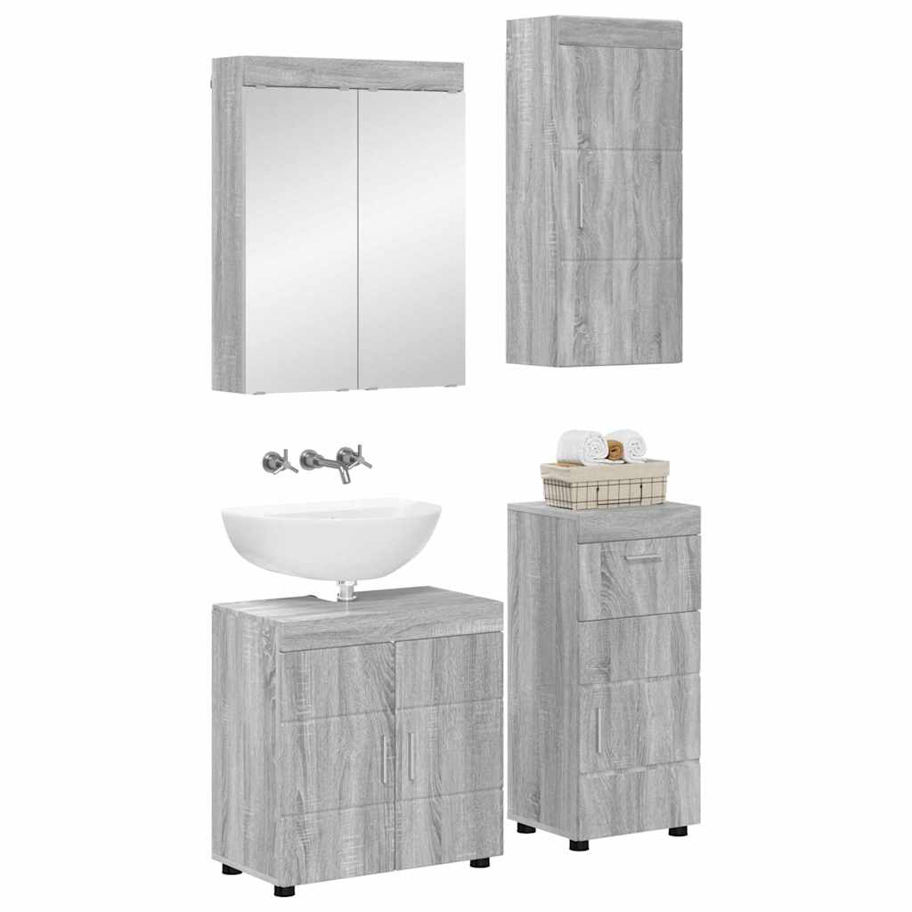 Set namještaja za kupaonicu TULUM 4 pcs Siva Sonoma