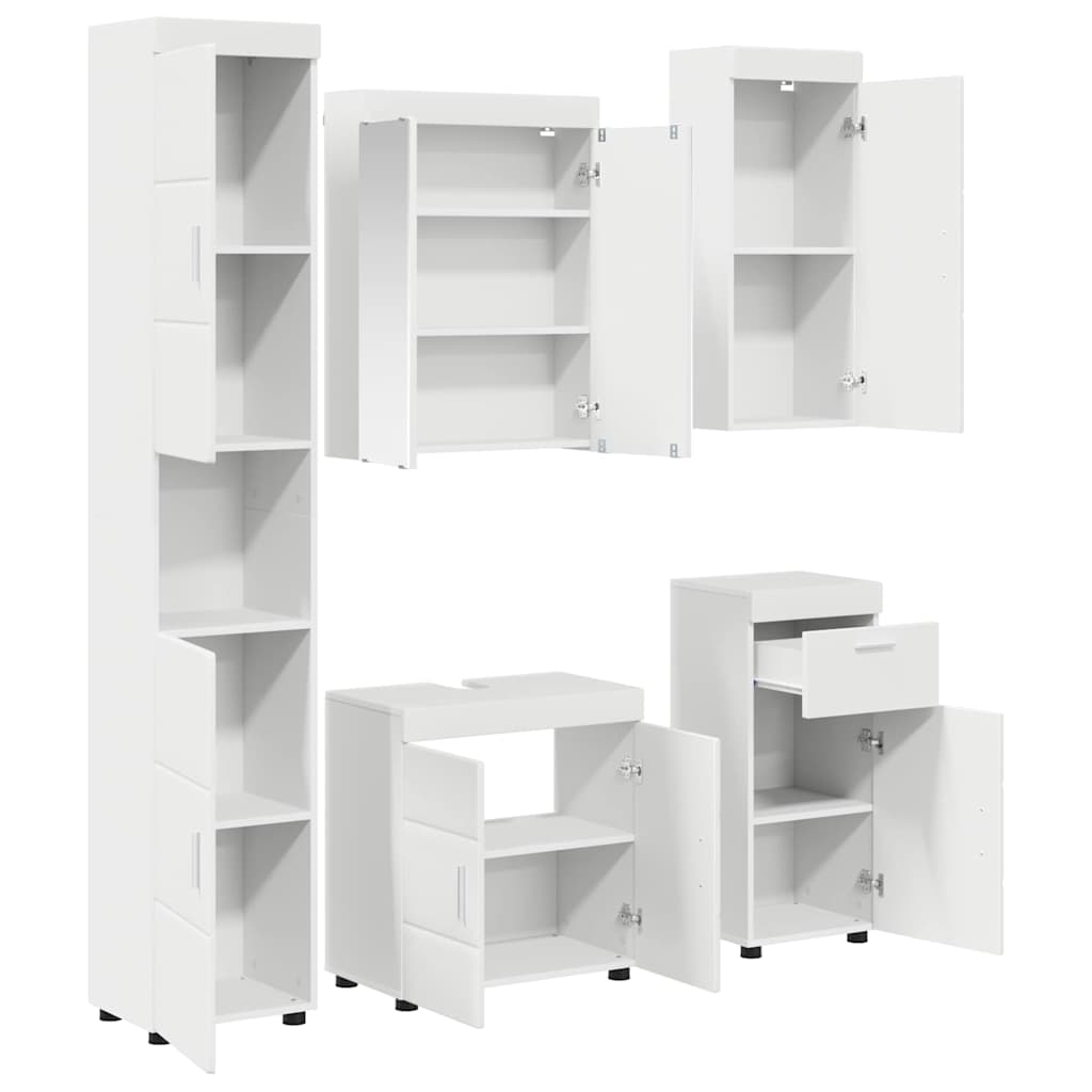 Set namještaja za kupaonicu TULUM 5 pcs Bijelo 60 x 34 x 63 cm