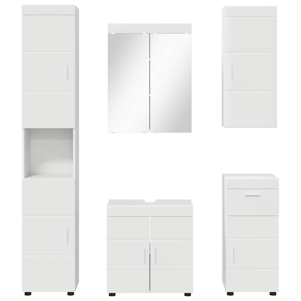 Set namještaja za kupaonicu TULUM 5 pcs Bijelo 60 x 34 x 63 cm
