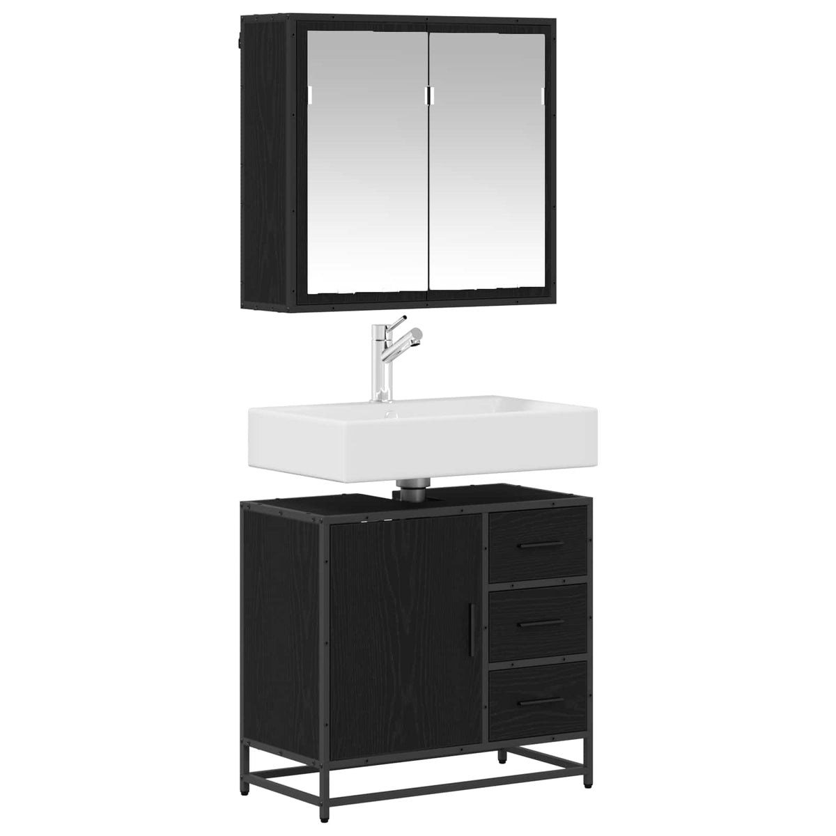 Set namještaja za kupaonicu 2 pcs Konstruirano drvo