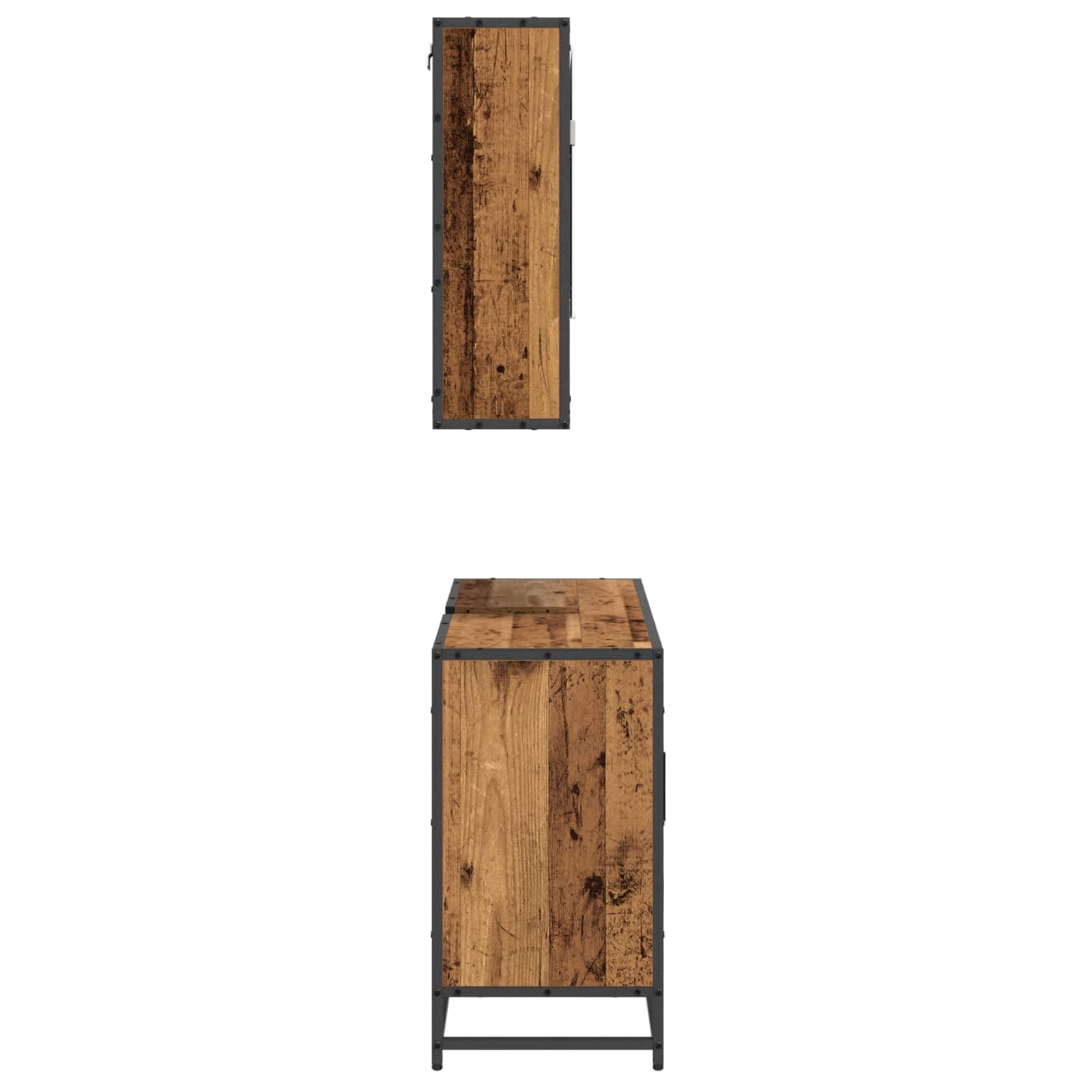 Set namještaja za kupaonicu 2 pcs Staro drvo Konstruirano drvo