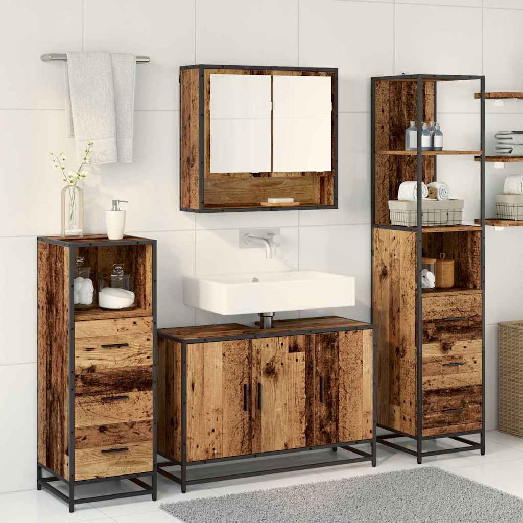 Set namještaja za kupaonicu 3 pcs Staro drvo Konstruirano drvo