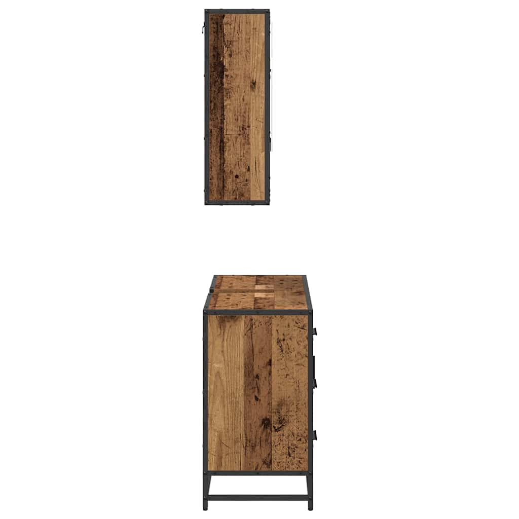Set namještaja za kupaonicu 2 pcs Staro drvo Konstruirano drvo