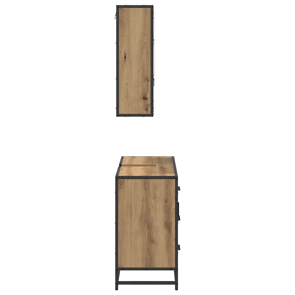 Set namještaja za kupaonicu s ladicama 2 pcs Umjetnički hrast