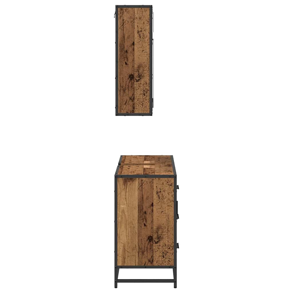 Set namještaja za kupaonicu 2 pcs Staro drvo Konstruirano drvo