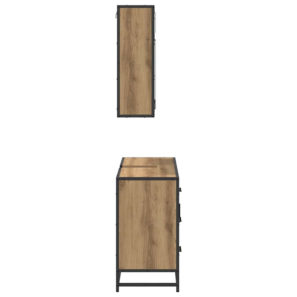 Set namještaja za kupaonicu s ladicama 2 pcs Umjetnički hrast