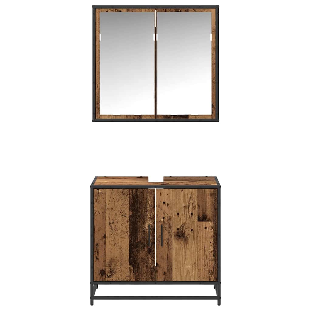 Set namještaja za kupaonicu 2 pcs Staro drvo Konstruirano drvo