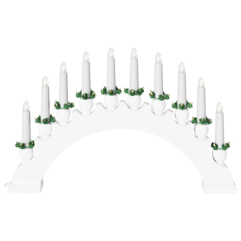 Božićni Svijećnjak s 10 LED Svijećama LED lampica Topla bijela