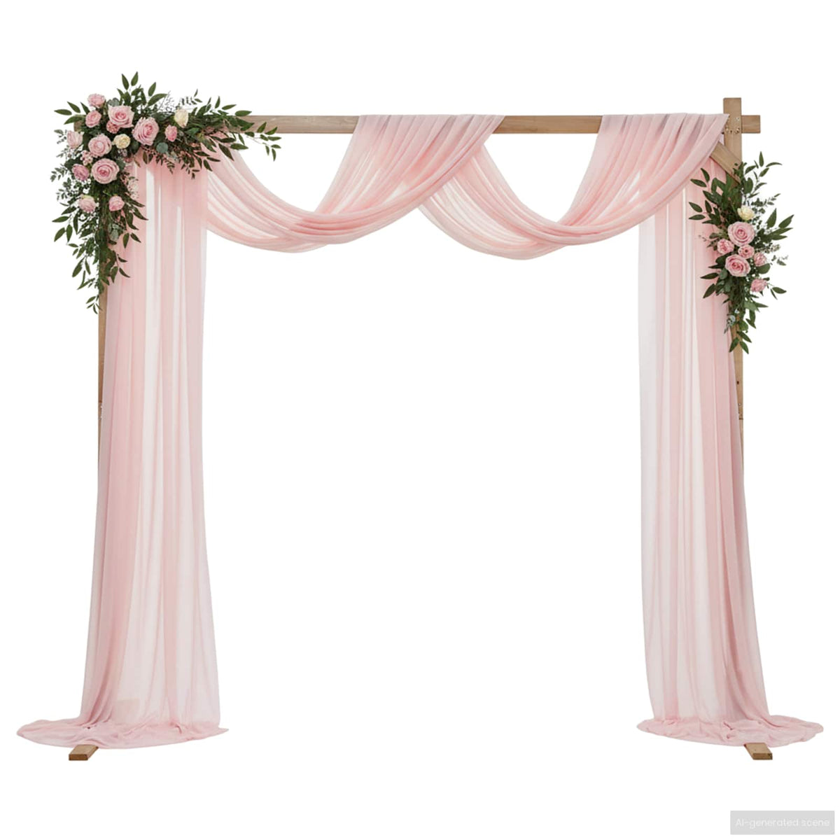 Vjenčani luk Svijetlosmeđa 225 x 95 x 226 cm Masivna borovina