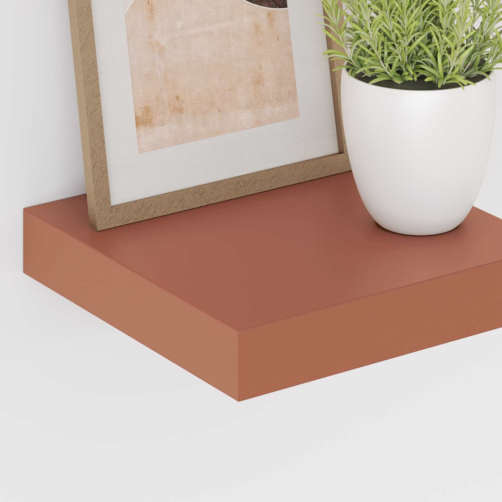 Polica na zidu 4 pcs Crvena 23 x 23,5 x 4 cm Konstruirano drvo