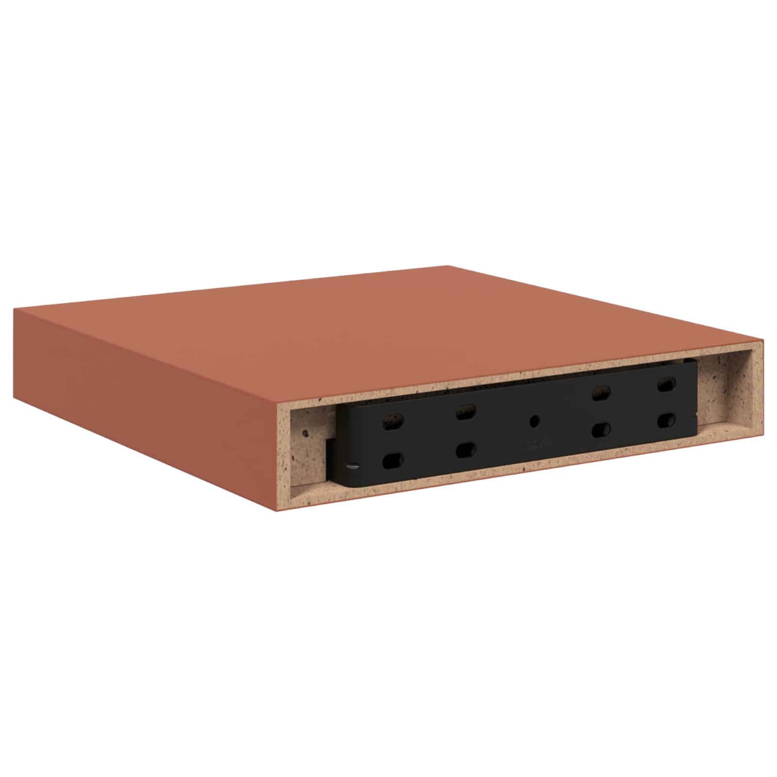 Polica na zidu 4 pcs Crvena 23 x 23,5 x 4 cm Konstruirano drvo