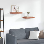 Polica na zidu 2 pcs Crvena 40 x 23,5 x 4 cm Konstruirano drvo