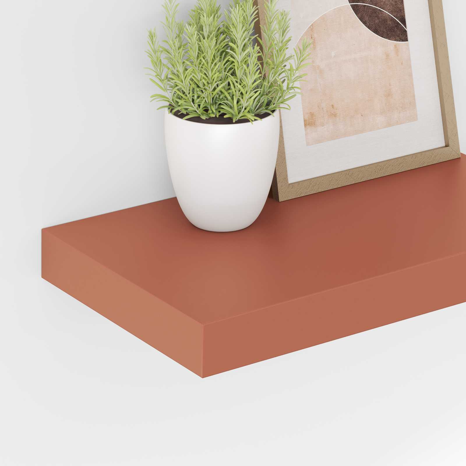 Polica na zidu 4 pcs Crvena 40 x 23,5 x 4 cm Konstruirano drvo