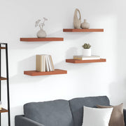Polica na zidu 4 pcs Crvena 50 x 23 x 4 cm Konstruirano drvo