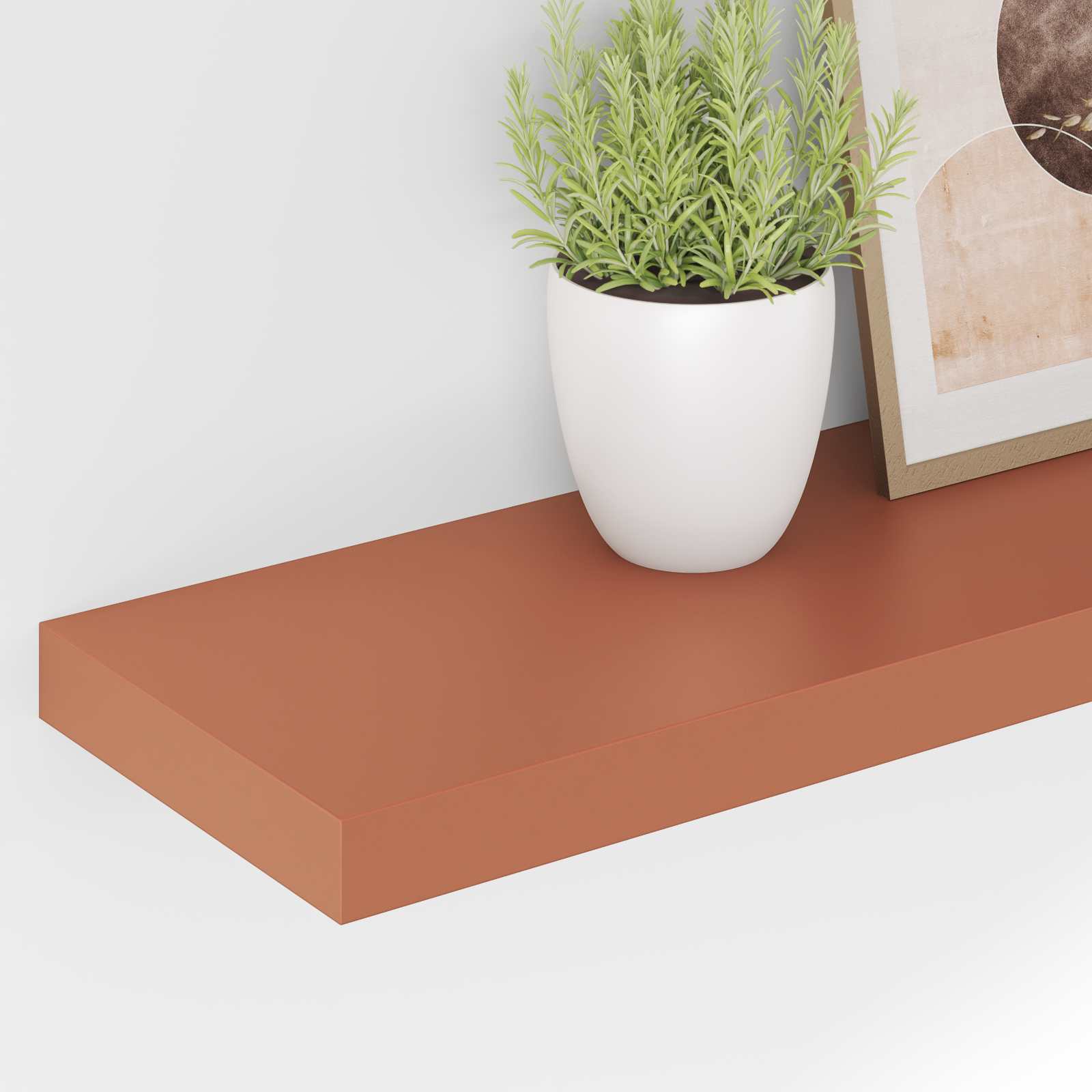 Polica na zidu 4 pcs Crvena 80 x 23,5 x 4 cm Konstruirano drvo