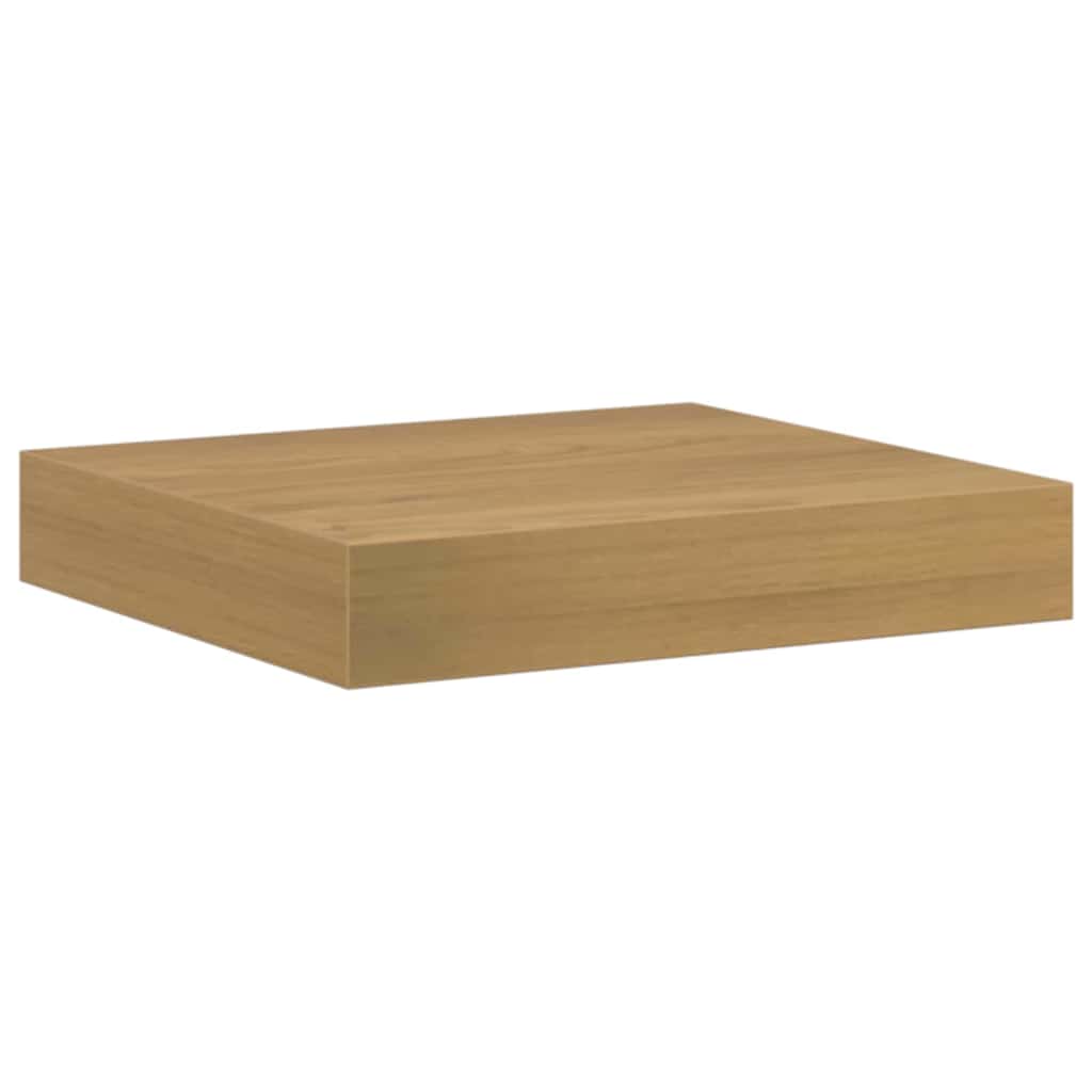 Polica na zidu 2 pcs Smeđa 23 x 23,5 x 4 cm Konstruirano drvo