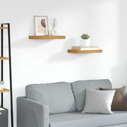 Polica na zidu 2 pcs Smeđa 40 x 23,5 x 4 cm Konstruirano drvo
