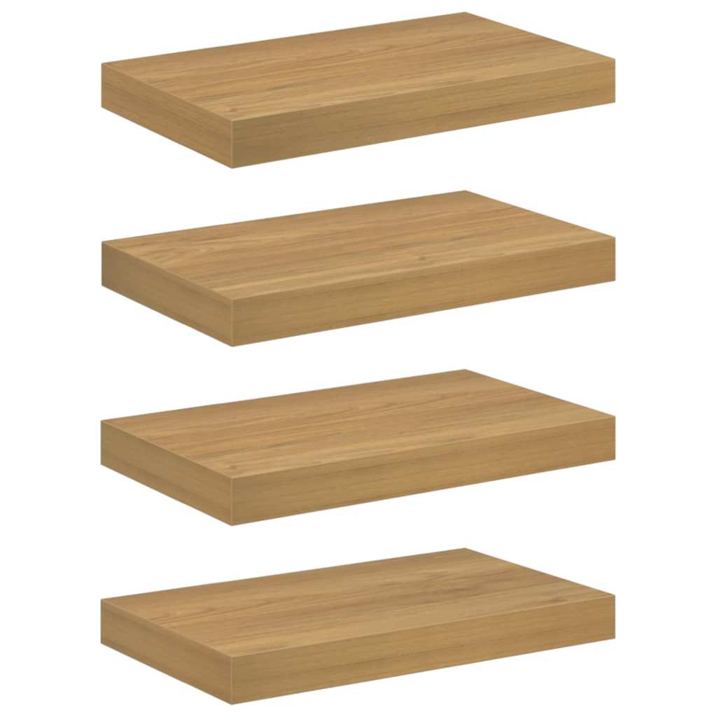 Polica na zidu 4 pcs Smeđa 40 x 23,5 x 4 cm Konstruirano drvo