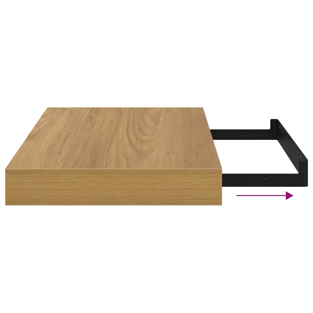 Polica na zidu 4 pcs Smeđa 40 x 23,5 x 4 cm Konstruirano drvo