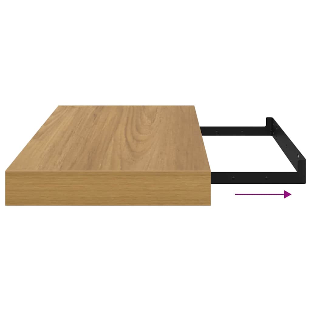 Polica na zidu 4 pcs Smeđa 50 x 23 x 4 cm Konstruirano drvo