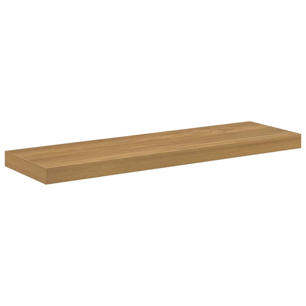 Polica na zidu 2 pcs Smeđa 80 x 23,5 x 4 cm Konstruirano drvo