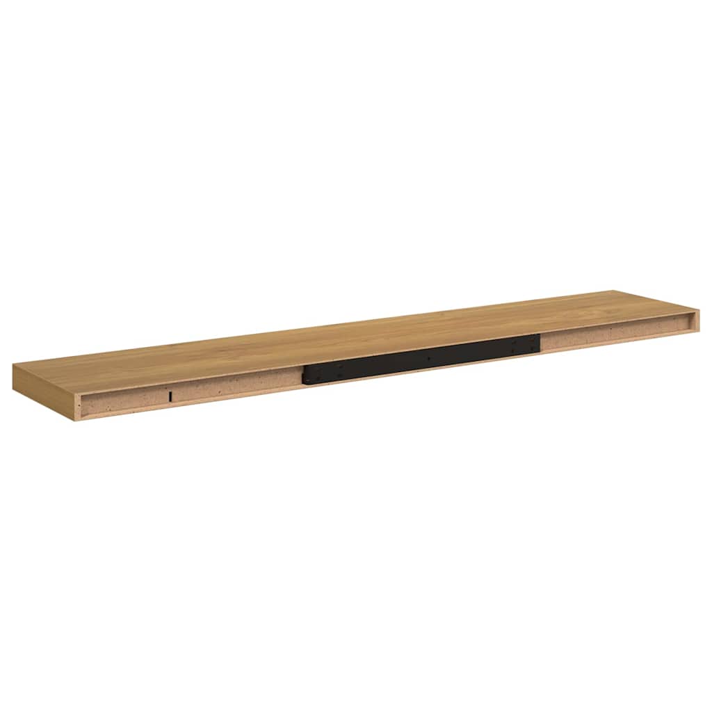Polica na zidu 4 pcs Smeđa 120 x 23,5 x 4 cm Konstruirano drvo