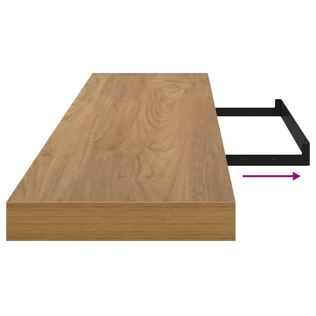 Polica na zidu 4 pcs Smeđa 120 x 23,5 x 4 cm Konstruirano drvo