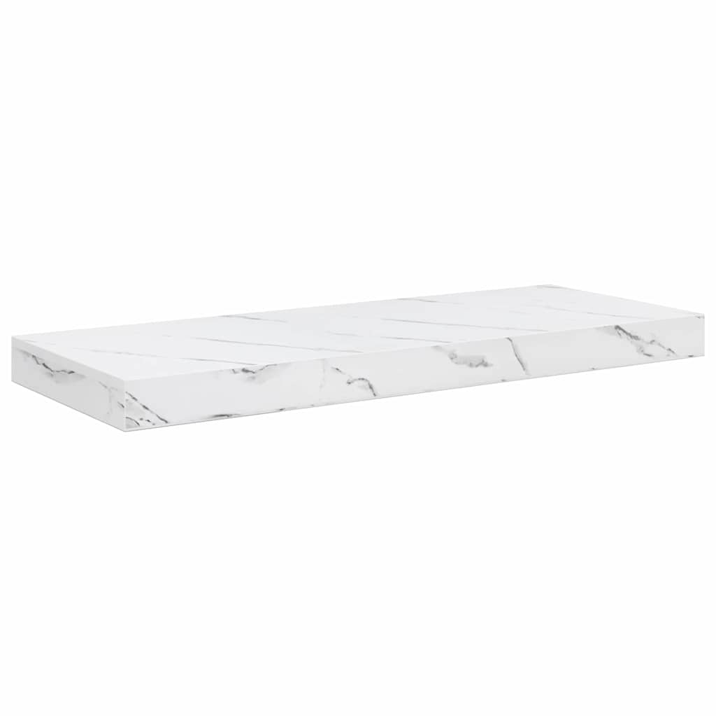 Polica na zidu Zidne 2 pcs Bijeli mramor 60 x 23,5 x 4 cm