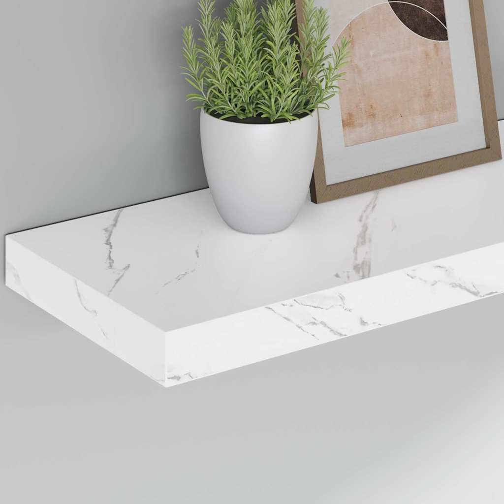 Polica na zidu Zidne 4 pcs Bijeli mramor 60 x 23 x 4 cm