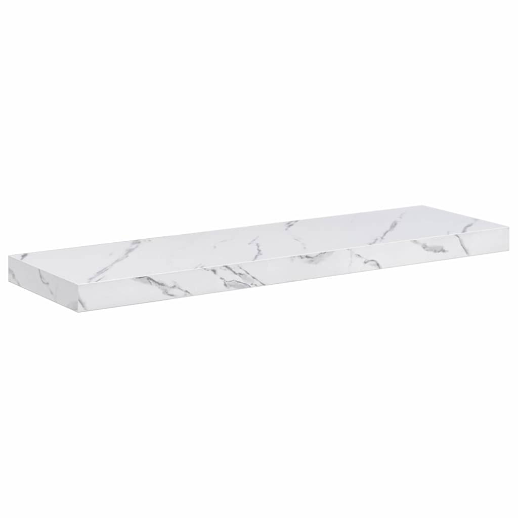Polica na zidu Zidne 2 pcs Bijeli mramor 90 x 23,5 x 4 cm