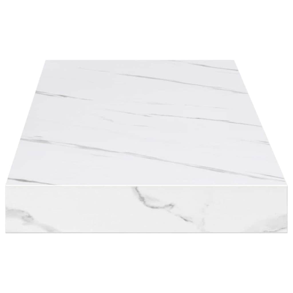 Polica na zidu Zidne 2 pcs Bijeli mramor 90 x 23,5 x 4 cm