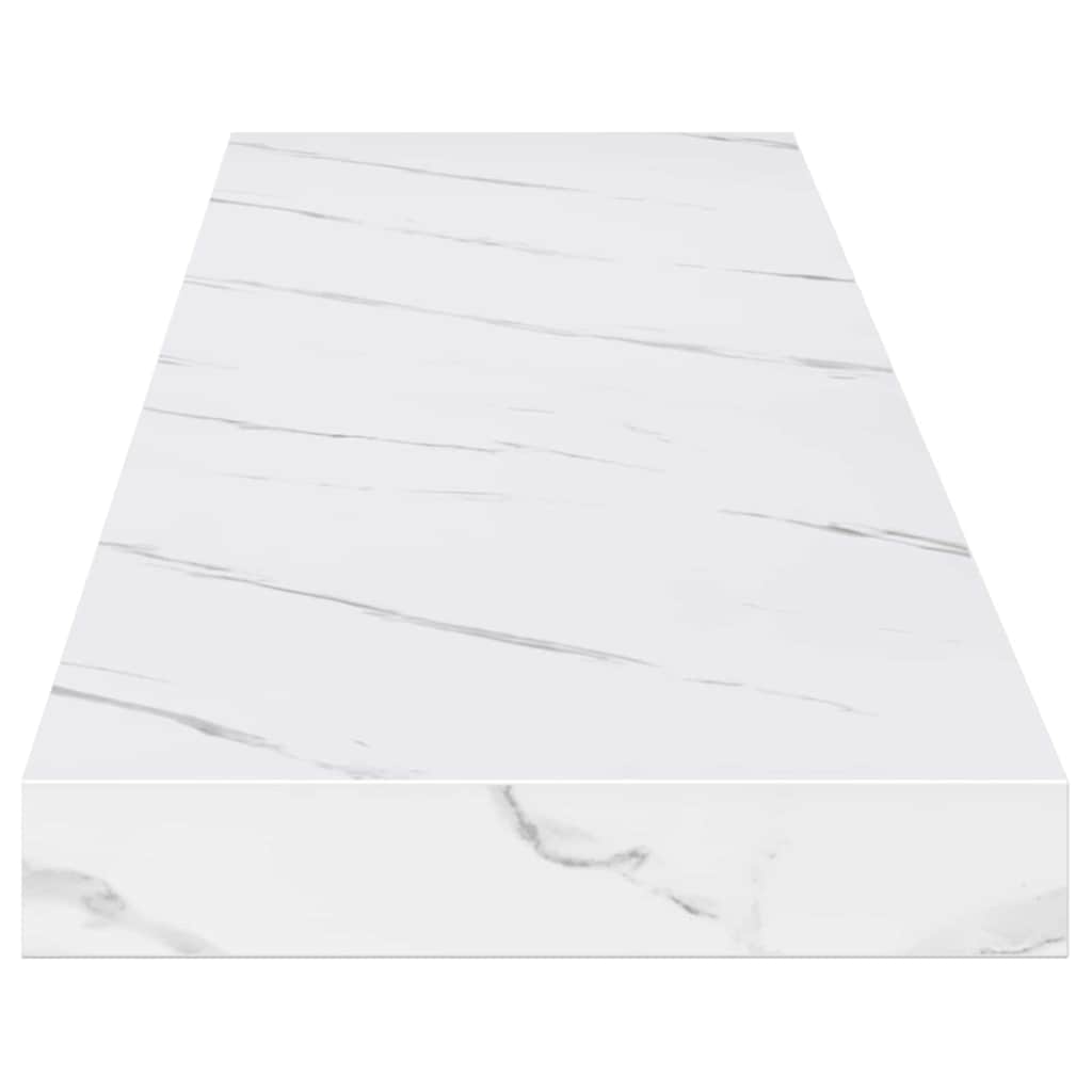 Polica na zidu Zidne 2 pcs Bijeli mramor 120 x 23,5 x 4 cm