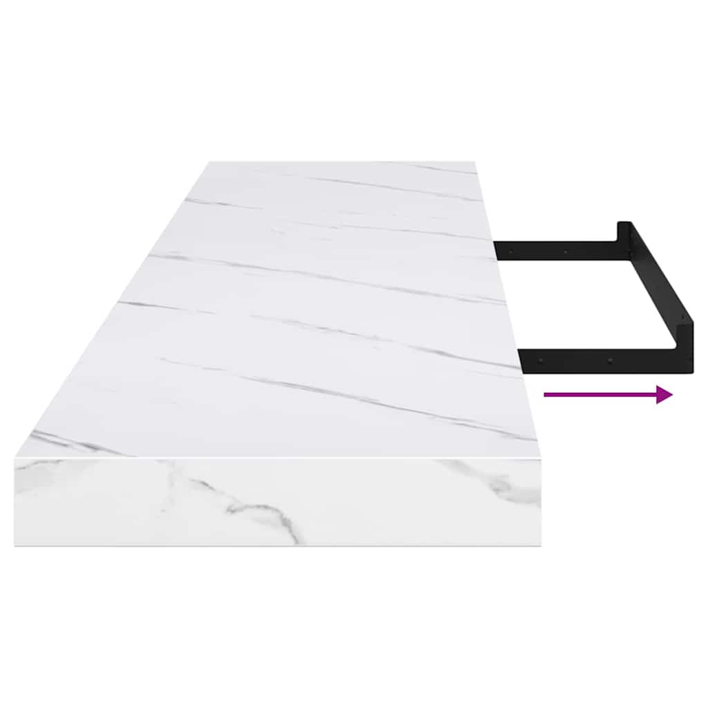 Polica na zidu Zidne 4 pcs Bijeli mramor 120 x 23,5 x 4 cm