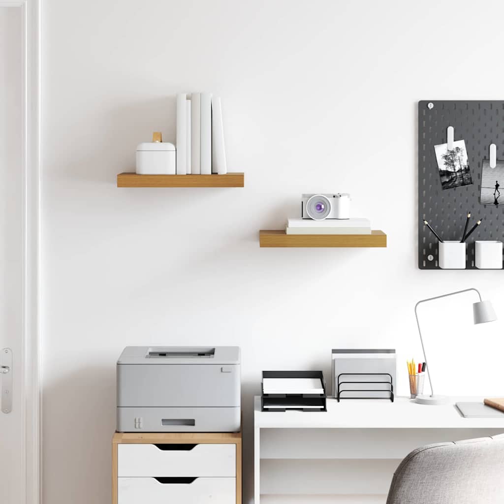 Polica na zidu 2 pcs Bež 40 x 23,5 x 4 cm Konstruirano drvo