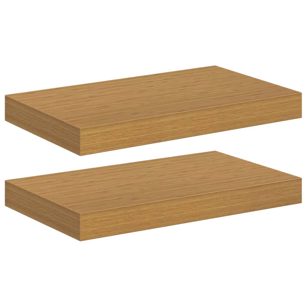 Polica na zidu 2 pcs Bež 40 x 23,5 x 4 cm Konstruirano drvo