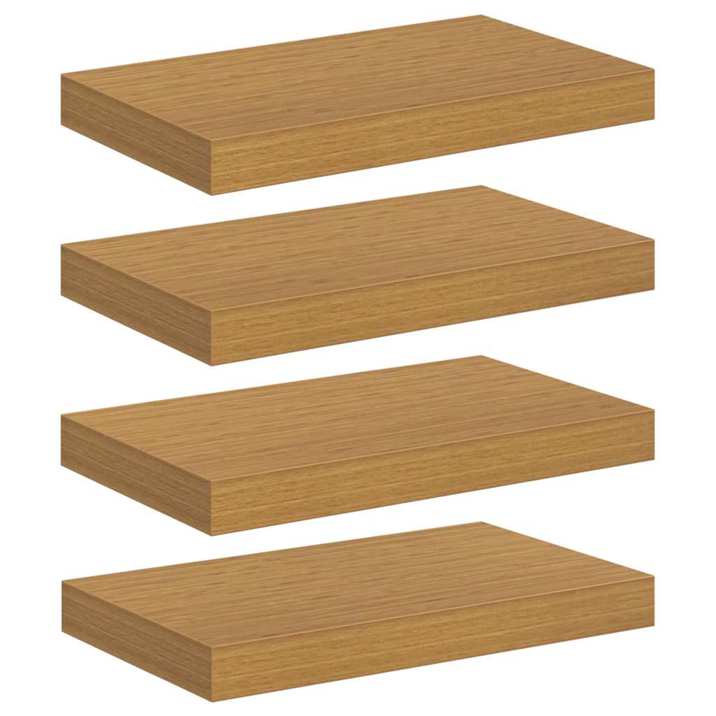 Polica na zidu 4 pcs Bež 40 x 23,5 x 4 cm Konstruirano drvo
