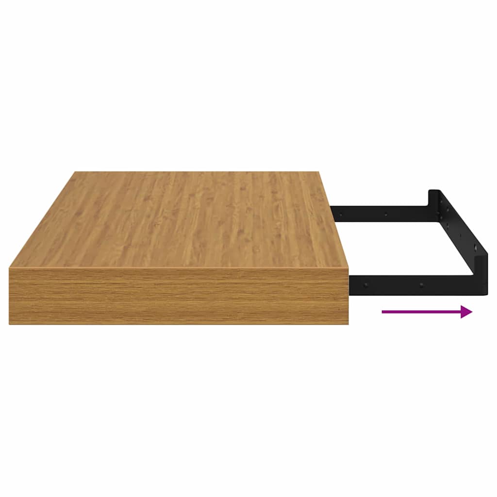 Polica na zidu 4 pcs Bež 40 x 23,5 x 4 cm Konstruirano drvo