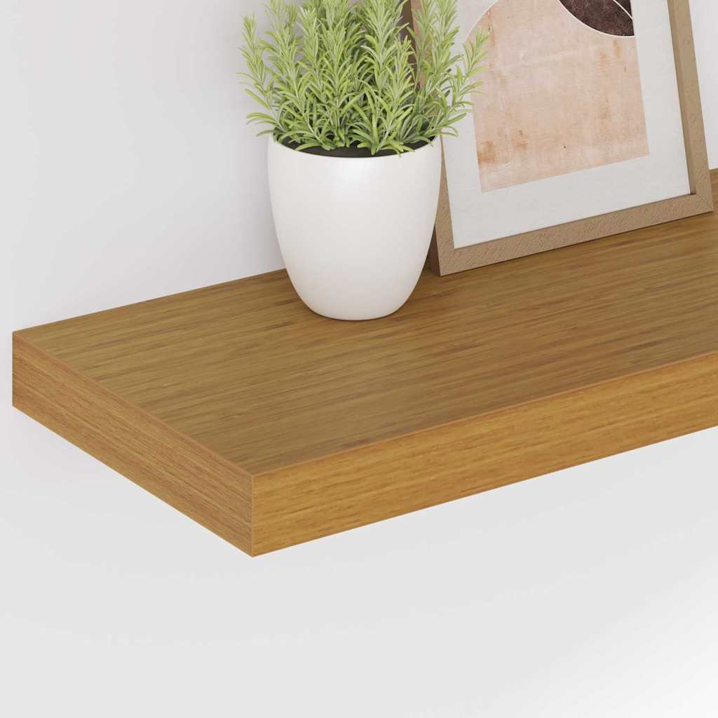 Polica na zidu Zidne 2 pcs Bež 50 x 23 x 4 cm Konstruirano drvo