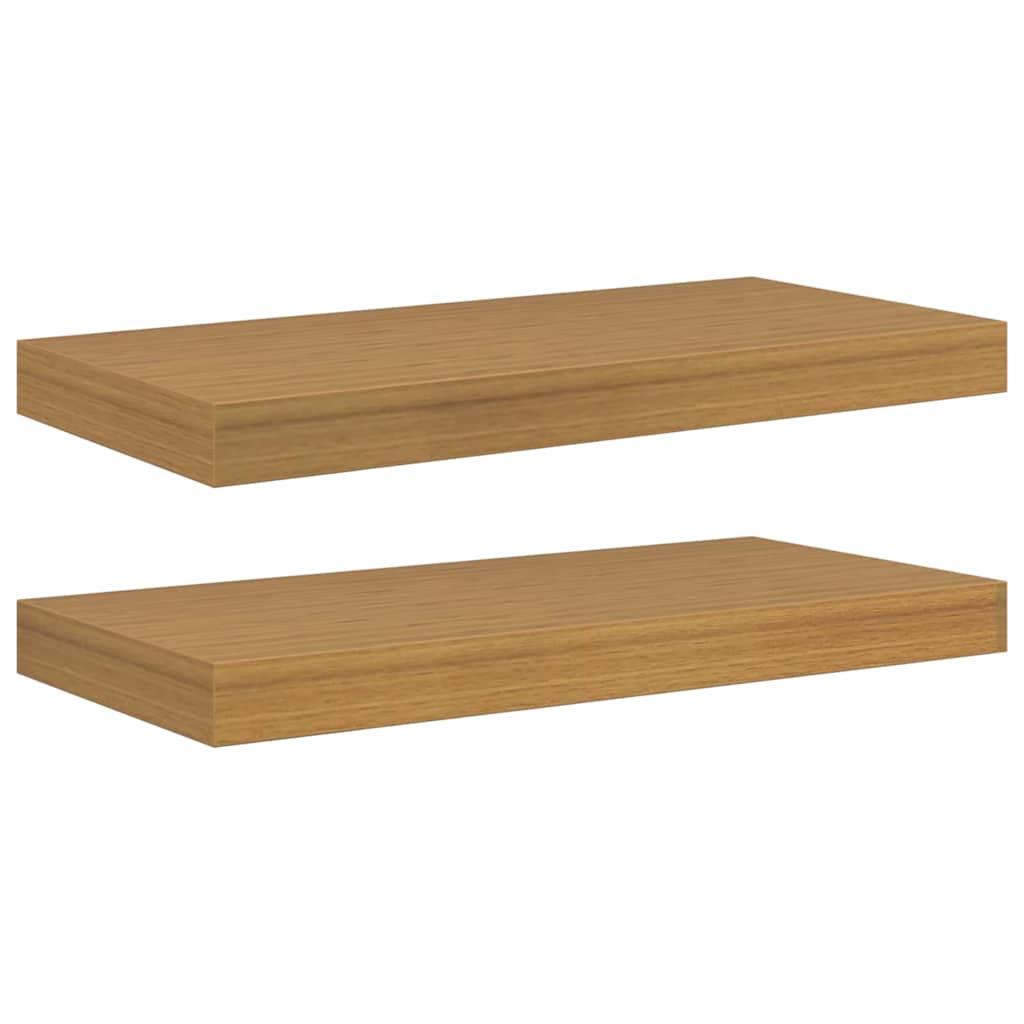 Polica na zidu Zidne 2 pcs Bež 50 x 23 x 4 cm Konstruirano drvo