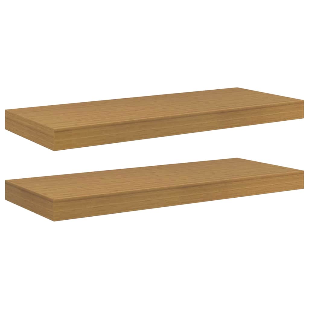 Polica na zidu 2 pcs Bež 60 x 23,5 x 4 cm Konstruirano drvo