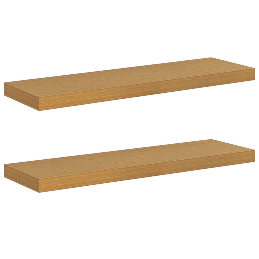 Polica na zidu 2 pcs Bež 80 x 23,5 x 4 cm Konstruirano drvo