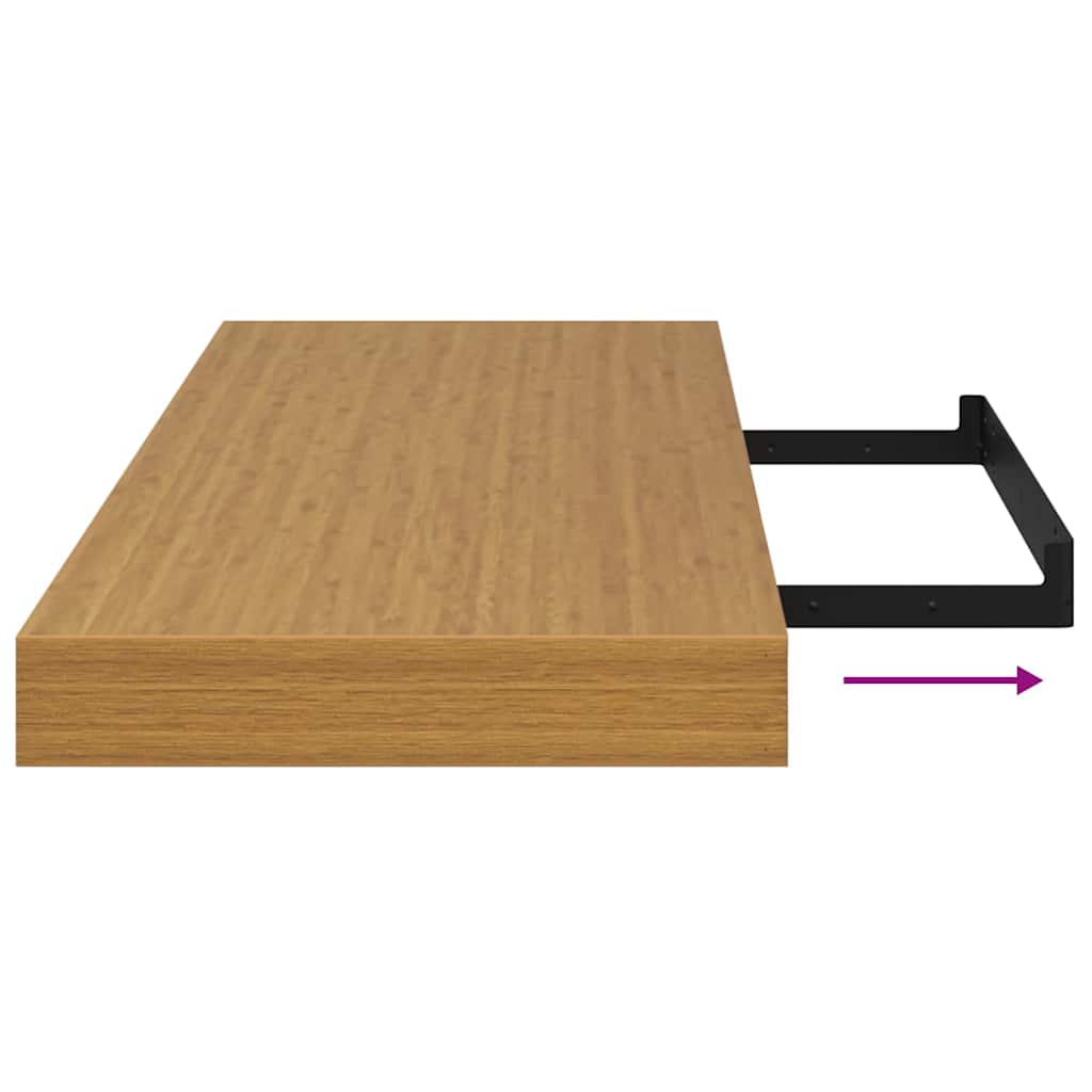 Polica na zidu 4 pcs Bež 80 x 23,5 x 4 cm Konstruirano drvo