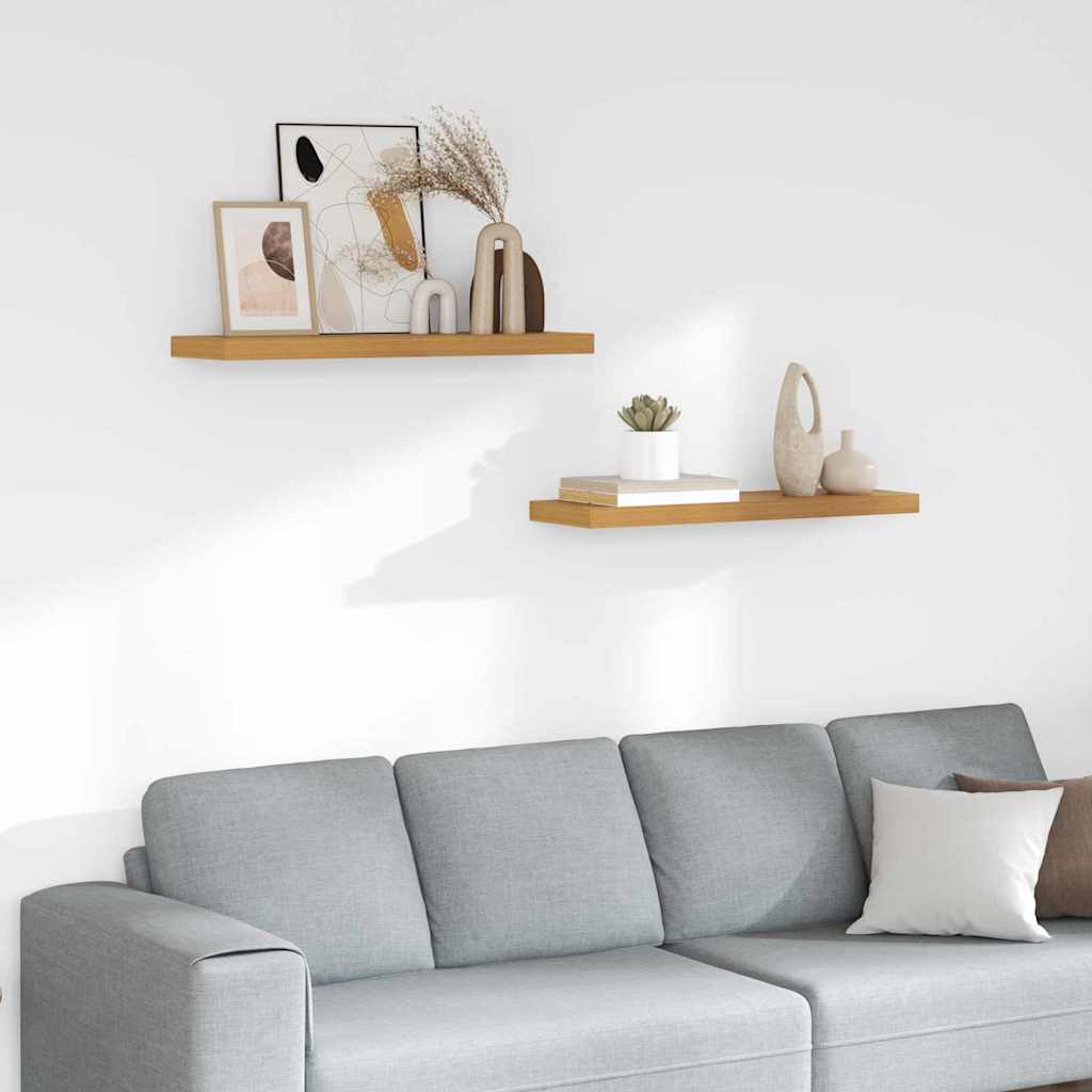 Polica na zidu 2 pcs Bež 90 x 23,5 x 4 cm Konstruirano drvo