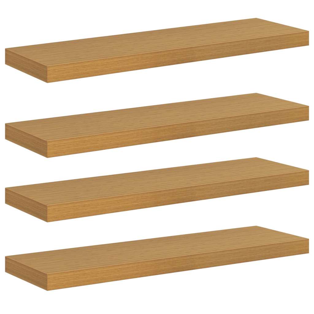 Polica na zidu 4 pcs Bež 90 x 23,5 x 4 cm Konstruirano drvo